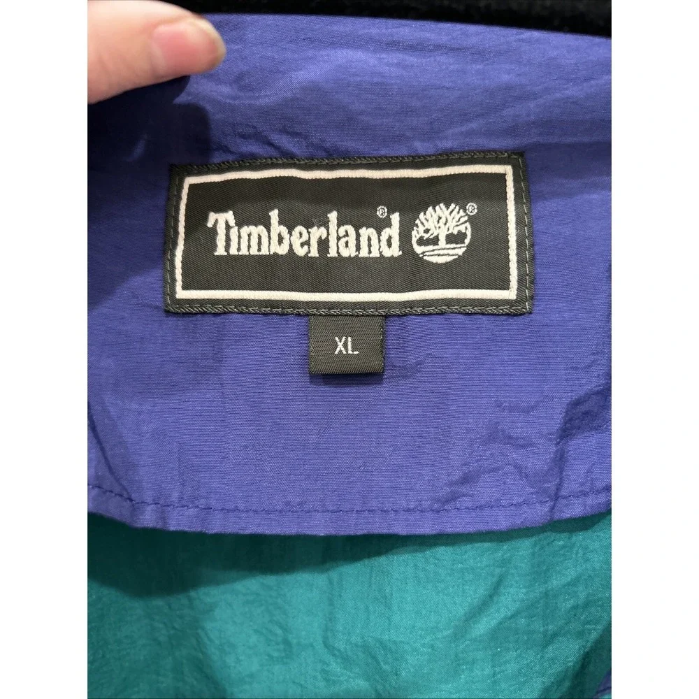 Retro Timberland Weathergear Mens XL Coat‎ Green Full Zip Lightweight Jacket